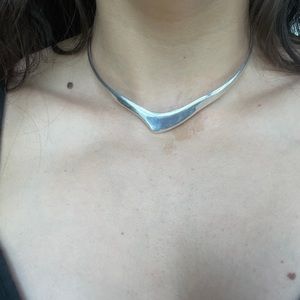 Sterling silver choker necklace